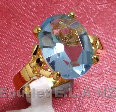 7CT CRT AQUAMARINE SOLITAIRE RING-size6